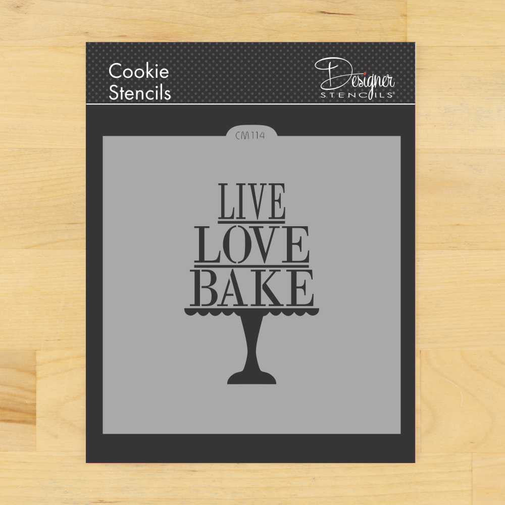 Live Love Bake Cookie Stencil by Designer Stencils
