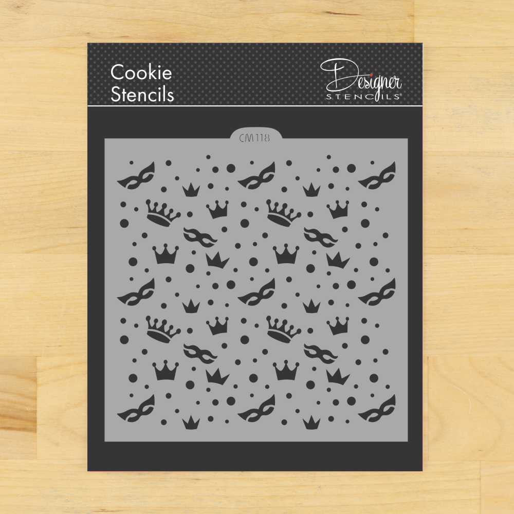 Mardi Gras Cookie Stencil by Designer Stencils