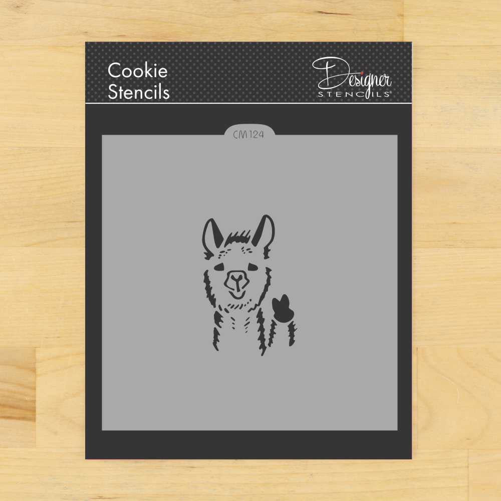 Llama Cookie Stencil by Designer Stencils