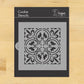 Scroll Tile Cookie Stencil by Designer Stencils - 4 inch in packaging