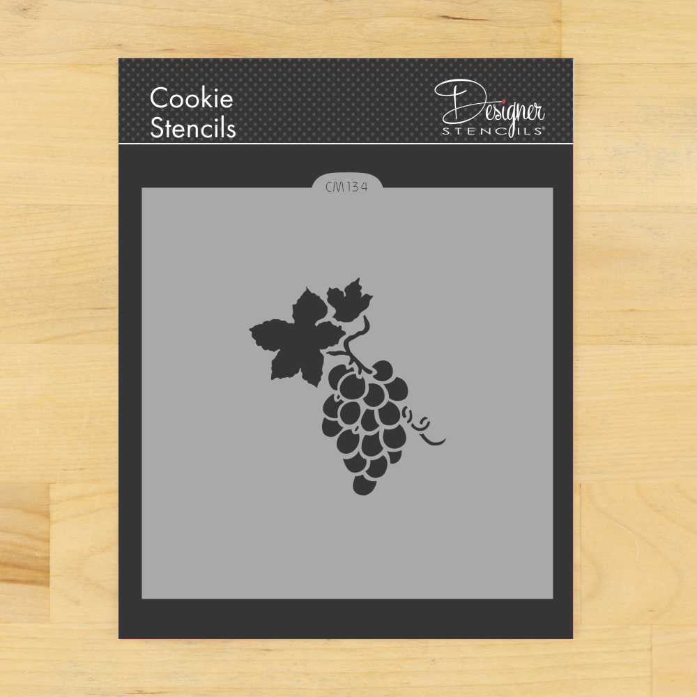 Grape Bunch Cookie Stencil by Designer Stencils