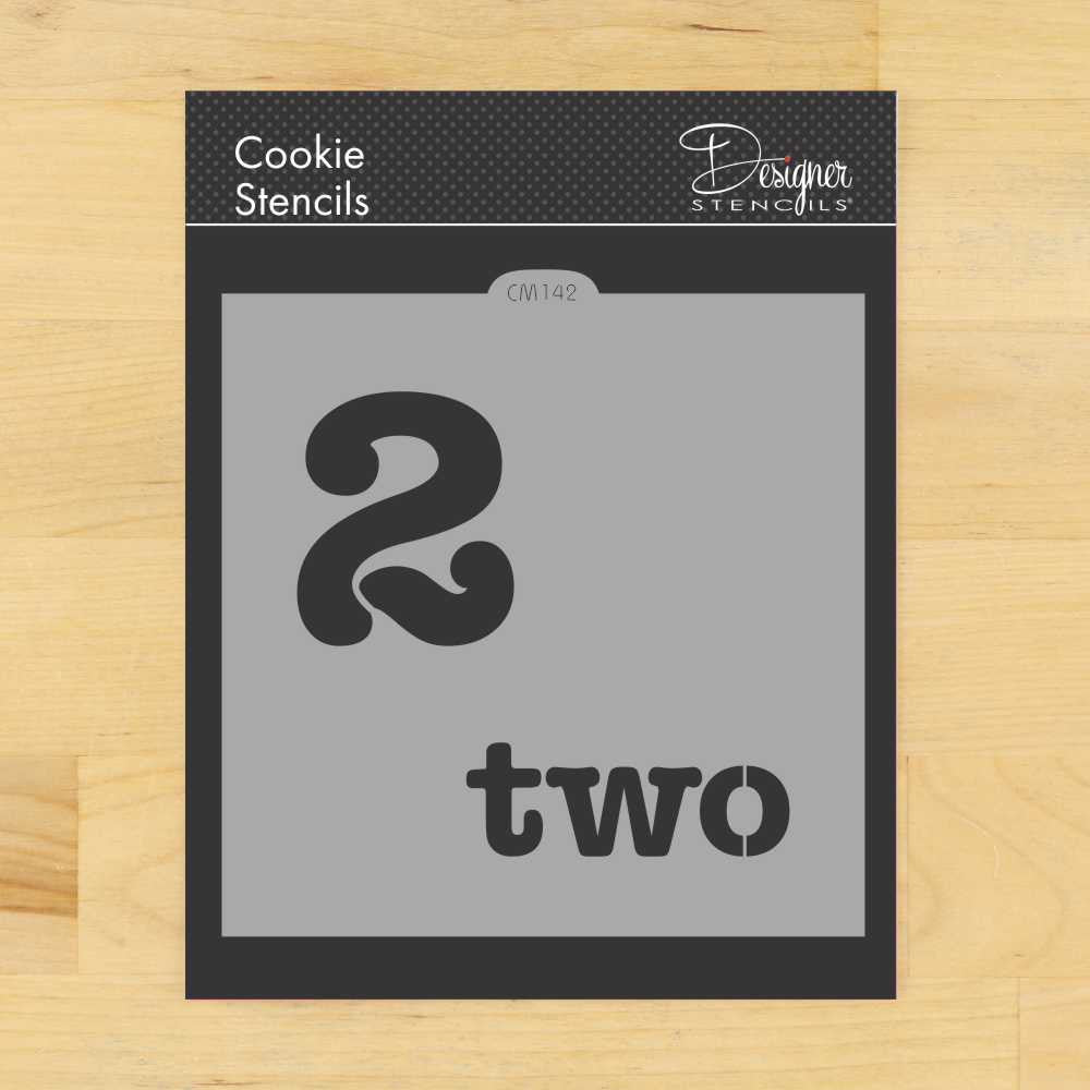 Number Two Cookie Stencil by Designer Stencils