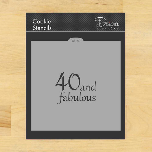 40 and Fabulous Cookie Stencil by Designer Stencils