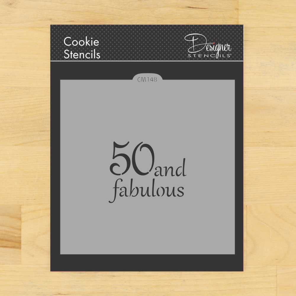 50 and Fabulous Cookie Stencil by Designer Stencils