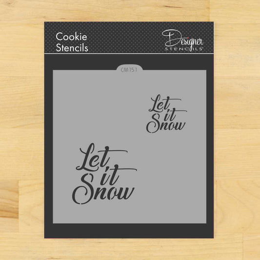 Let It Snow Cookie Stencil Duo by Designer Stencils