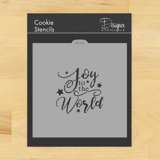 Joy To The World Cookie Stencil by Designer Stencils