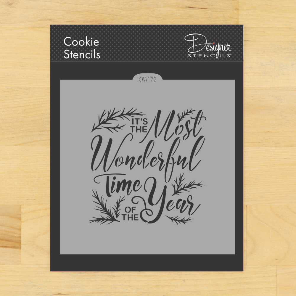 It's the Most Wonderful Time of the Year Cookie Stencil by Designer Stencils