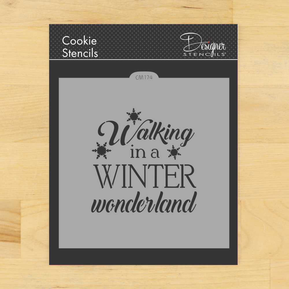 Walking In A Winter Wonderland Cookie Stencil by Designer Stencils
