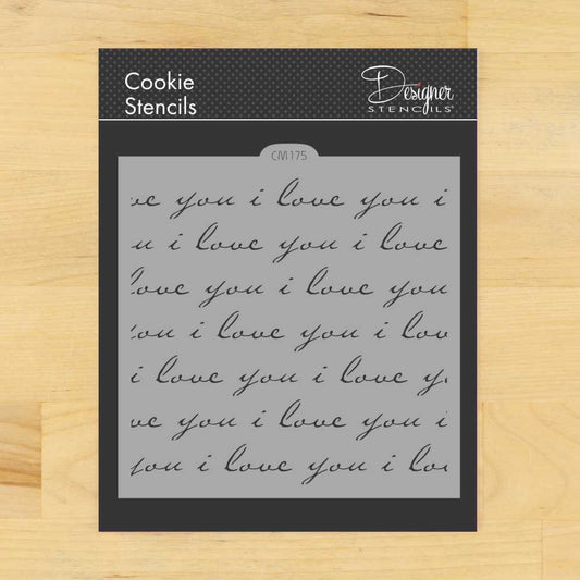 I Love You Cookie Stencil by Designer Stencils