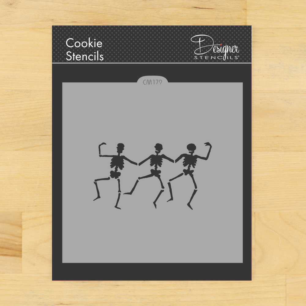 Dancing Skeletons Halloween Cookie Stencil By Designer Stencils