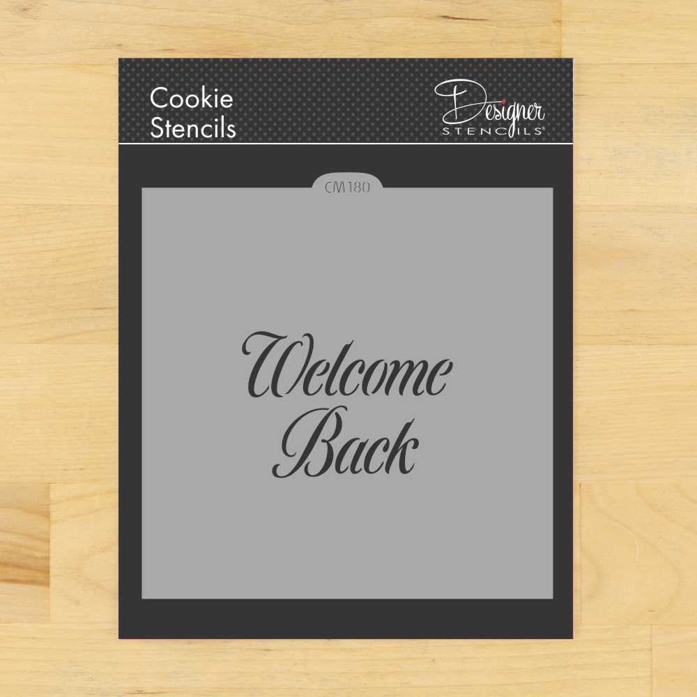 Welcome Back Cookie Stencil by Designer Stencils