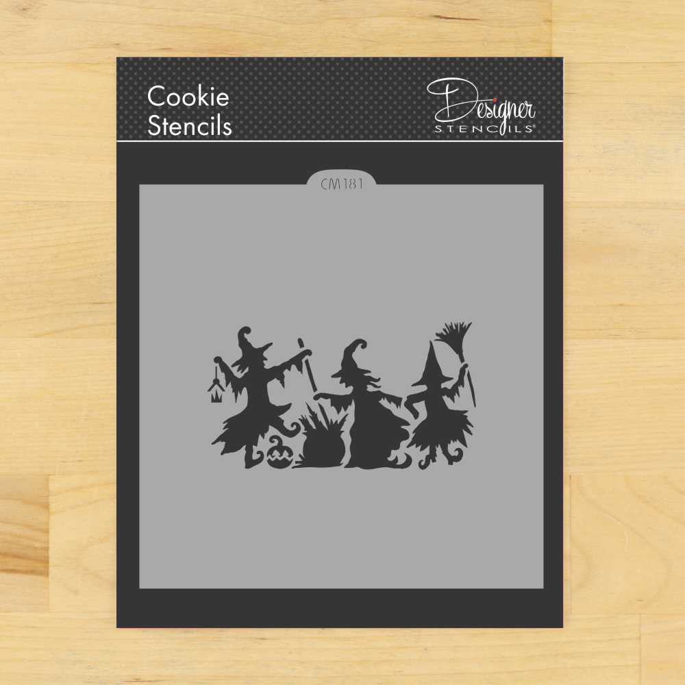 Dancing Witches Halloween Cookie Stencil By Designer Stencils