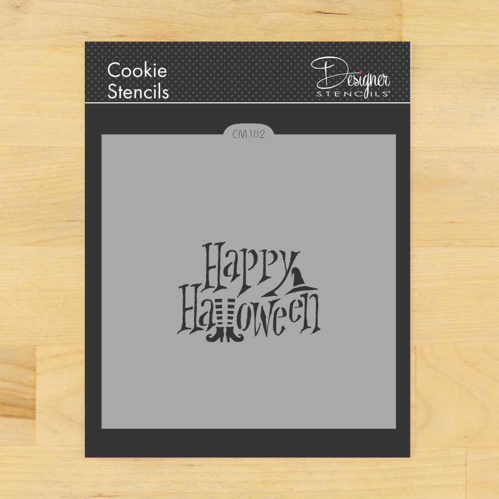 Witchy Happy Halloween Cookie Stencil By Designer Stencils