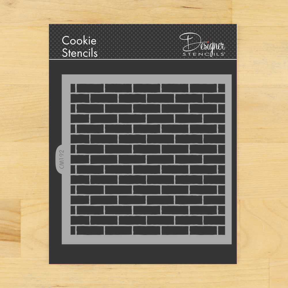 Brick Wall Cookie Stencil by Designer Stencils