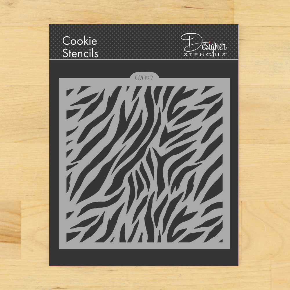 Zebra Print Cookie Stencil by Designer Stencils – Confection Couture ...