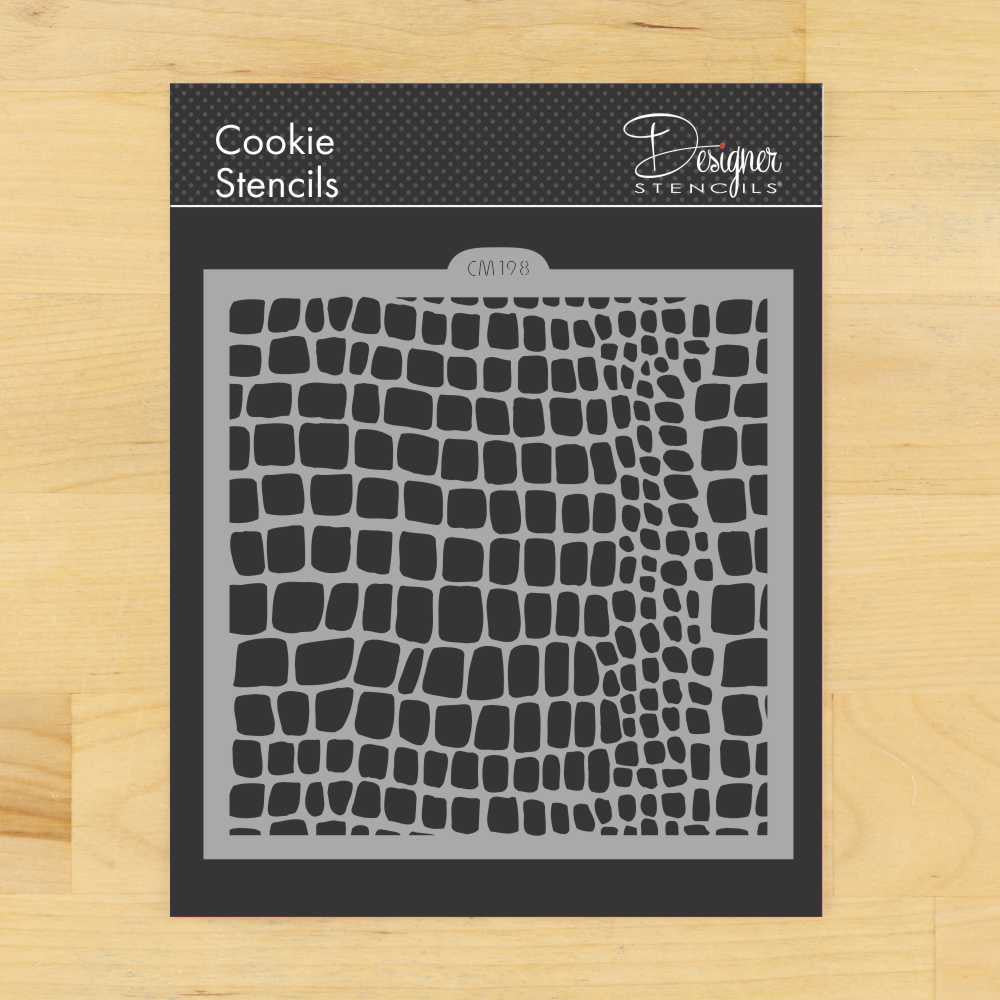 Snake Skin Cookie Stencil by Designer Stencils