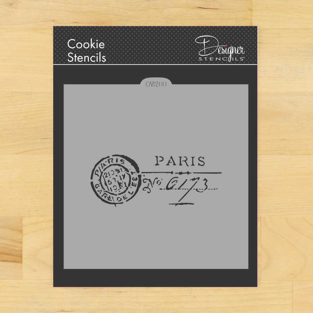 Paris Postmark Cookie Stencil by Designer Stencils