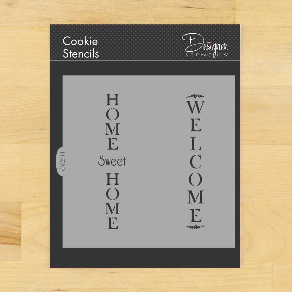 Welcome Home Cookie Stick Stencil by Designer Stencils