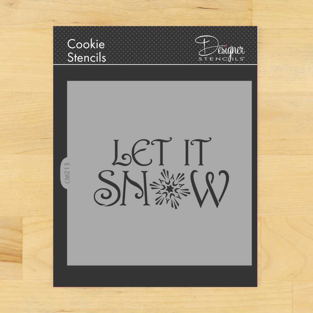Let It Snow Cookie Stencil by Designer Stencils