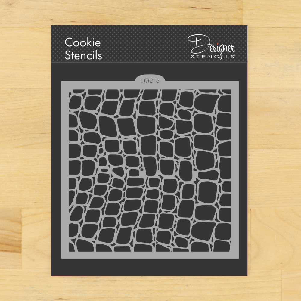 Crocodile Skin Cookie Stencil by Designer Stencils
