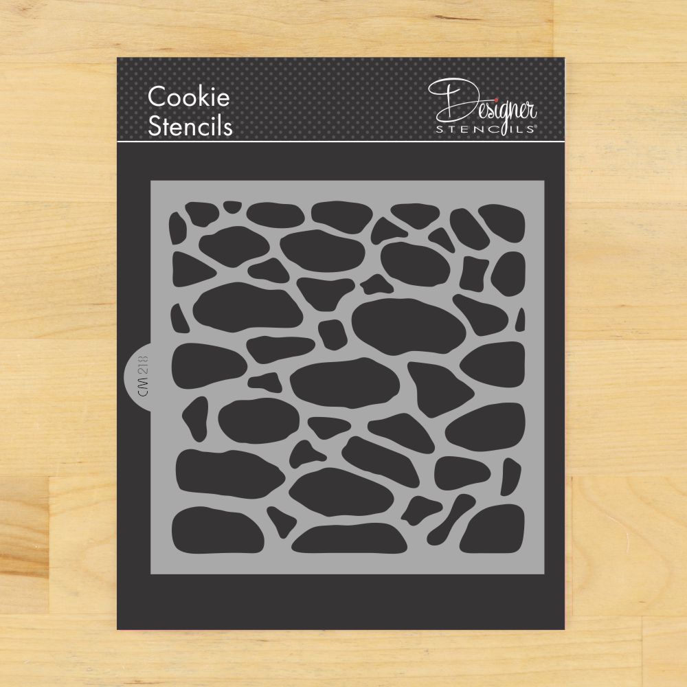 Cobblestone Cookie Stencil by Designer Stencils in packaging