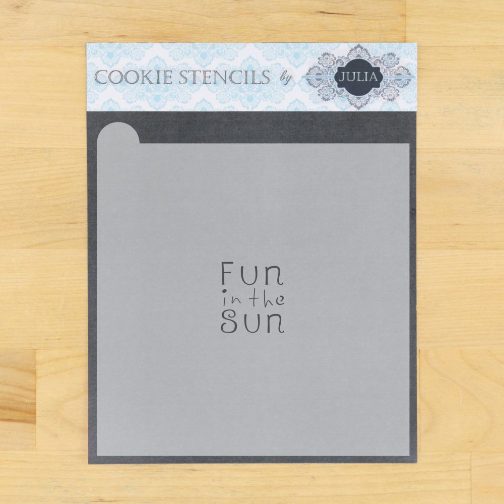 Fun in the Sun Prettier Plaques Message Cookie Stencil
