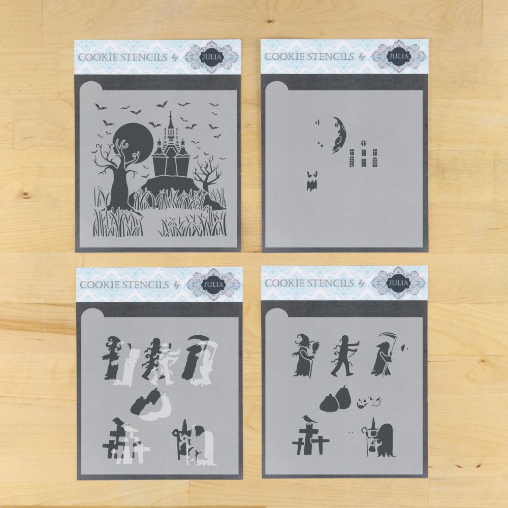 A Haunting We Will Go Dynamic Duos Background Cookie Stencil Set