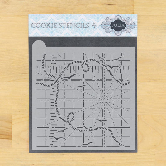 Nautical Map Dynamic Duos Background Cookie Stencil