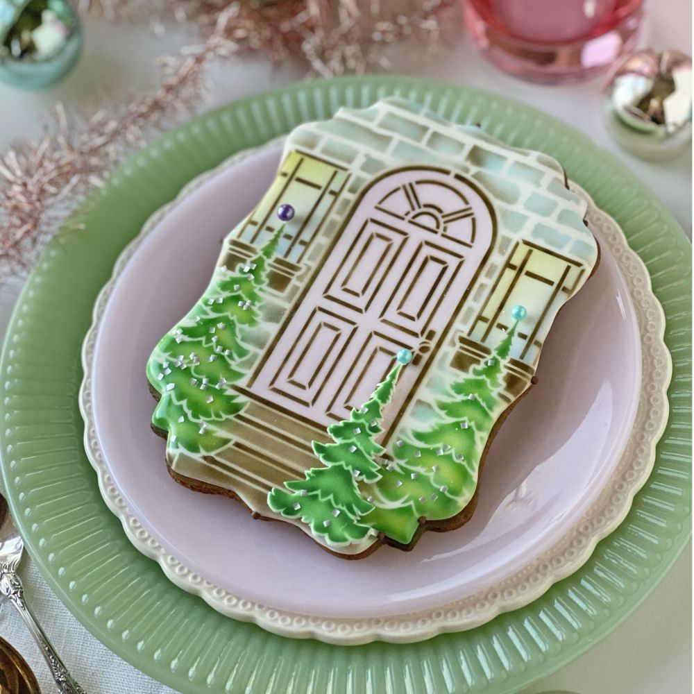 Holiday Manor Dynamic Duos Background Cookie Stencil