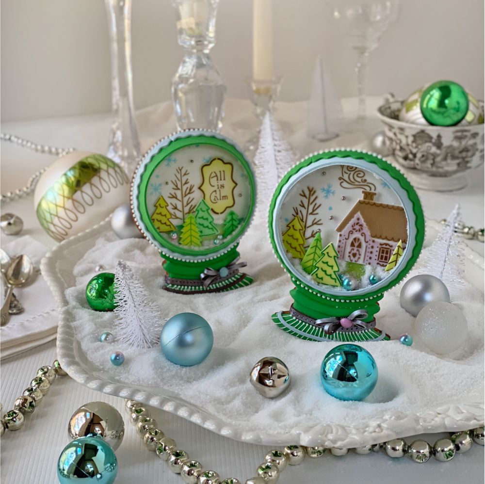 Holiday Snow Globe 3D Cookie for Holiday Tables by Julia Usher