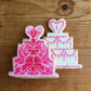 Wedding Cake Cookie Stencil and Cutter Set Cookies