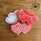 Double Heart Cookie Stencil and Cutter Set Cookies