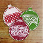 Lace Ball Ornament Cookie Stencil and Cutter Set Cookies