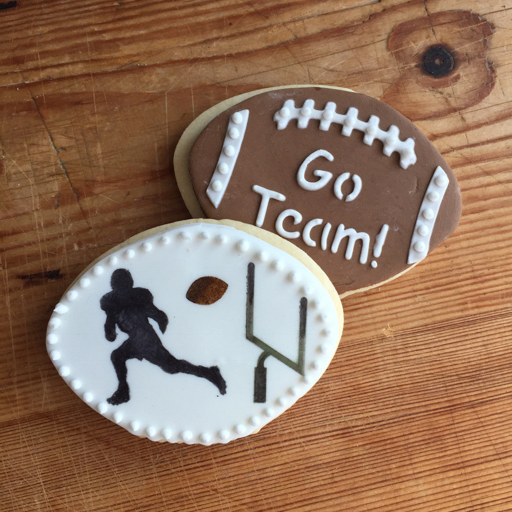 Football Cookie Stencil and Cutter Set Cookies