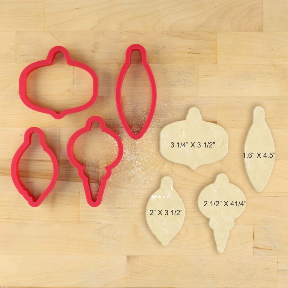 Retro Christmas Ornament Cookie Cutters