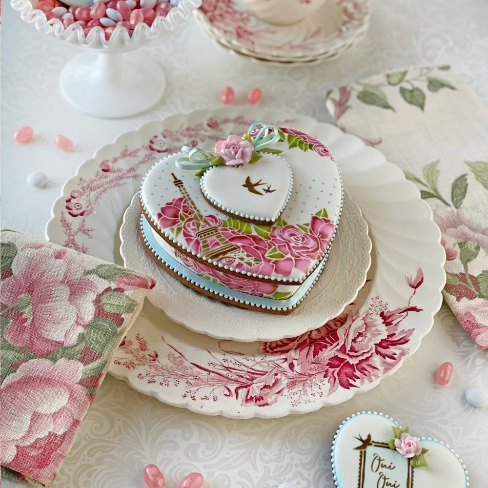 Julia's Kitchen Club Parisian Rose Heart Box Kit. Learn how to make this today!