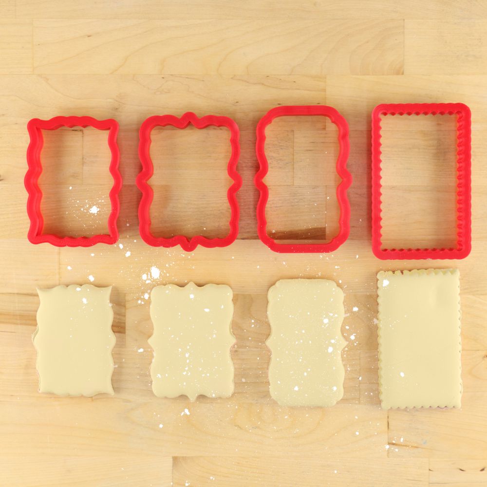assorted rectangle cookie cutters