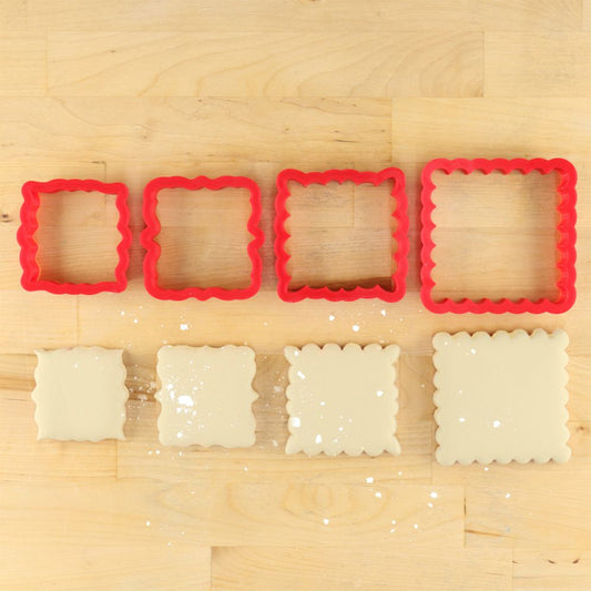 Assorted Squares 4 Piece Cookie Cutter Set