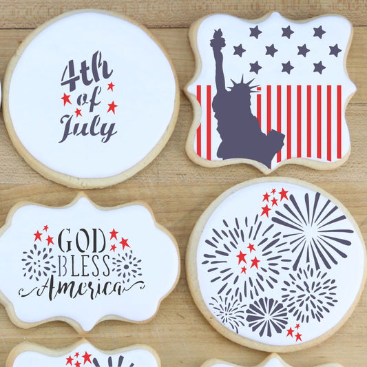 Fourth of July Cookie Stencil Value Bundle