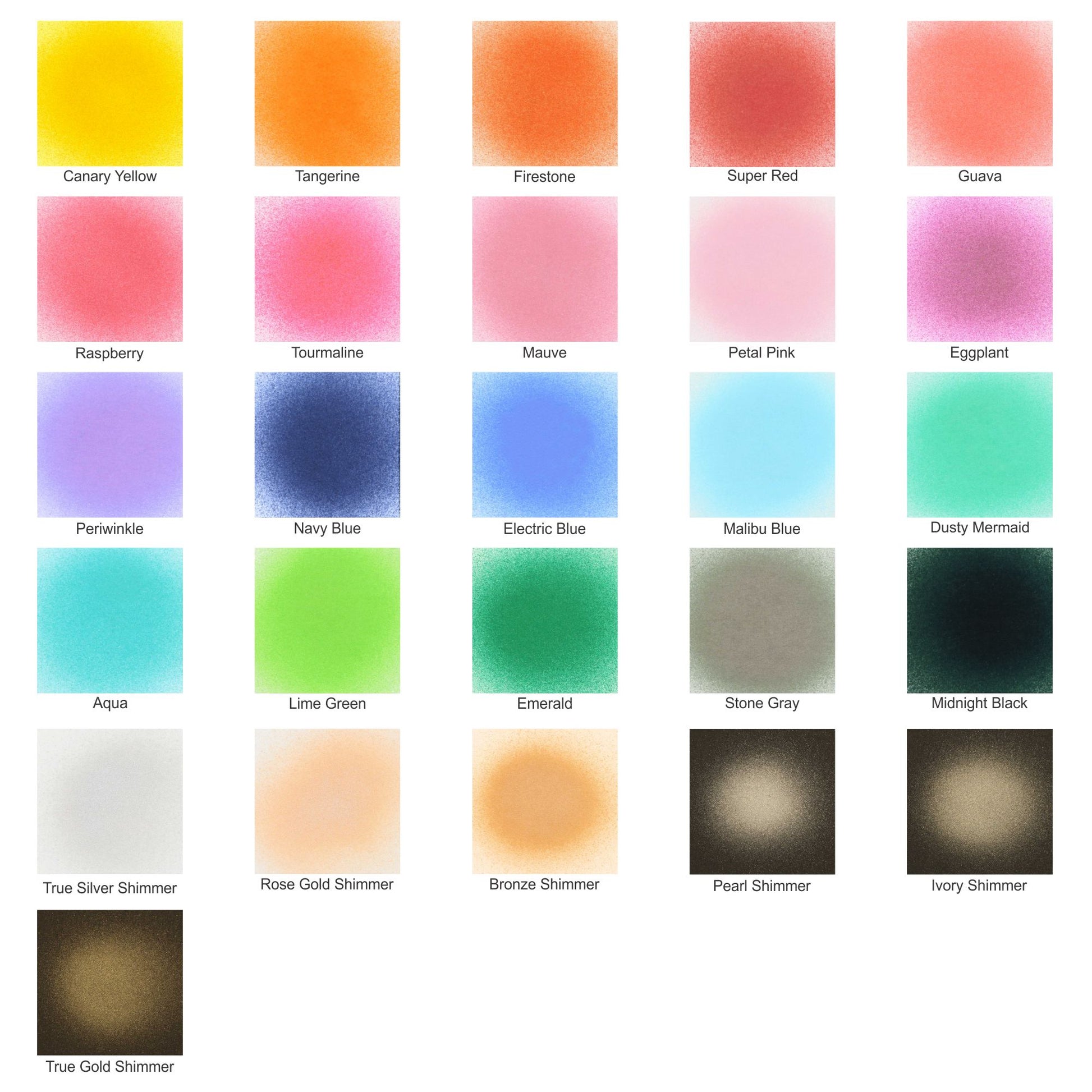 DecoPac Airbrush Food Coloring Swatch. Get your Color Today!