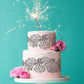 Ranunculus Cake Side Stencil Birthday Cake