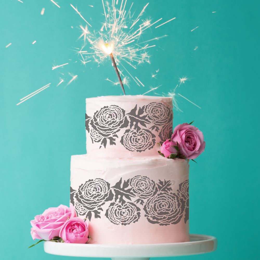 Elegant Print Cake Stencils by Celebrate It®