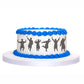 Grad Celebration Cake Side Stencil with Blue Piping. Celebrate your Grad today!