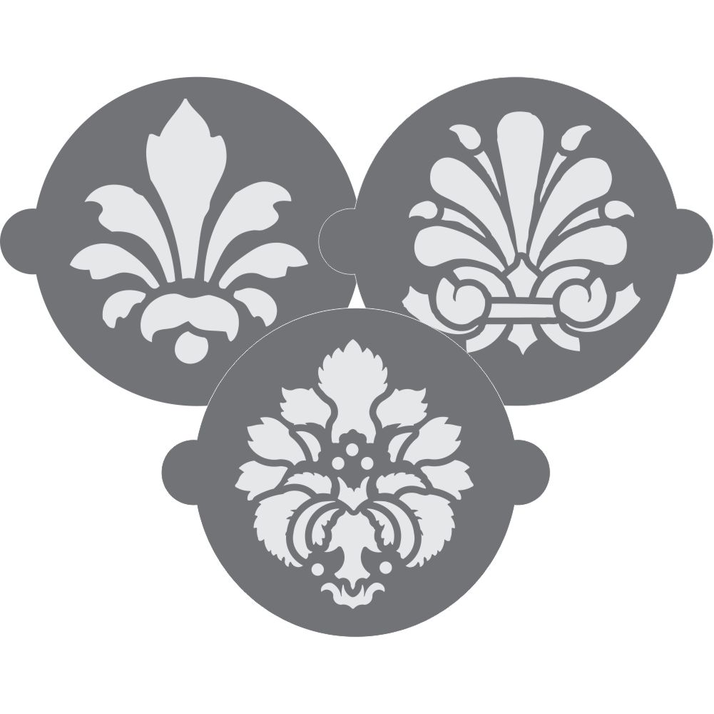 Damask Design Top Stencil for Cake Decorating Confection Couture Stencils