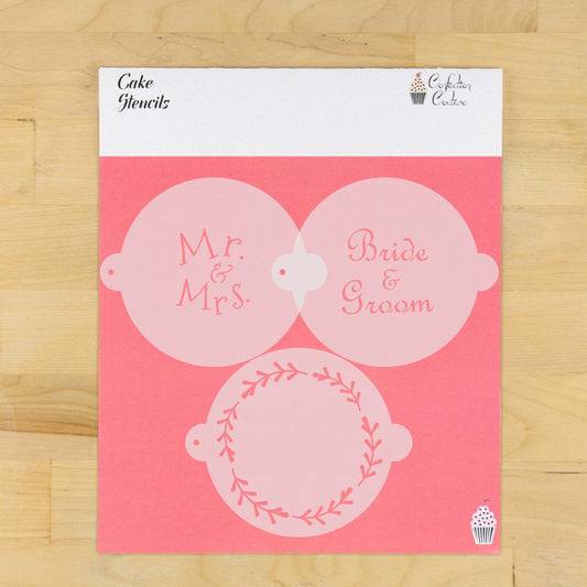 Wedding Cake Stencils for Bride and Groom