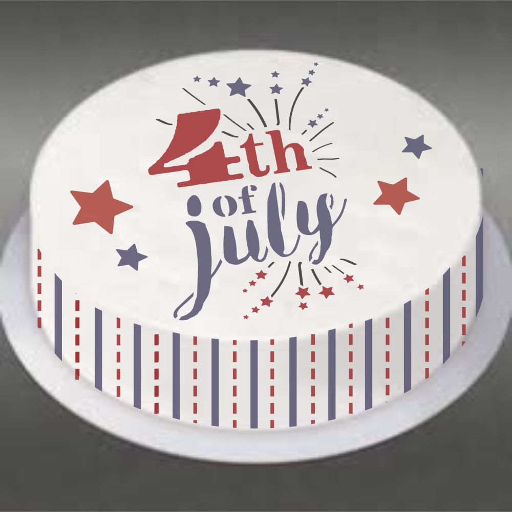 Decorated cake for 4th of July