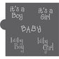 Baby Basic Words Cookie Stencil