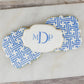 Monogrammed cookies using Greenwich Key Background Stencil and Simple Script Alphabet Set
