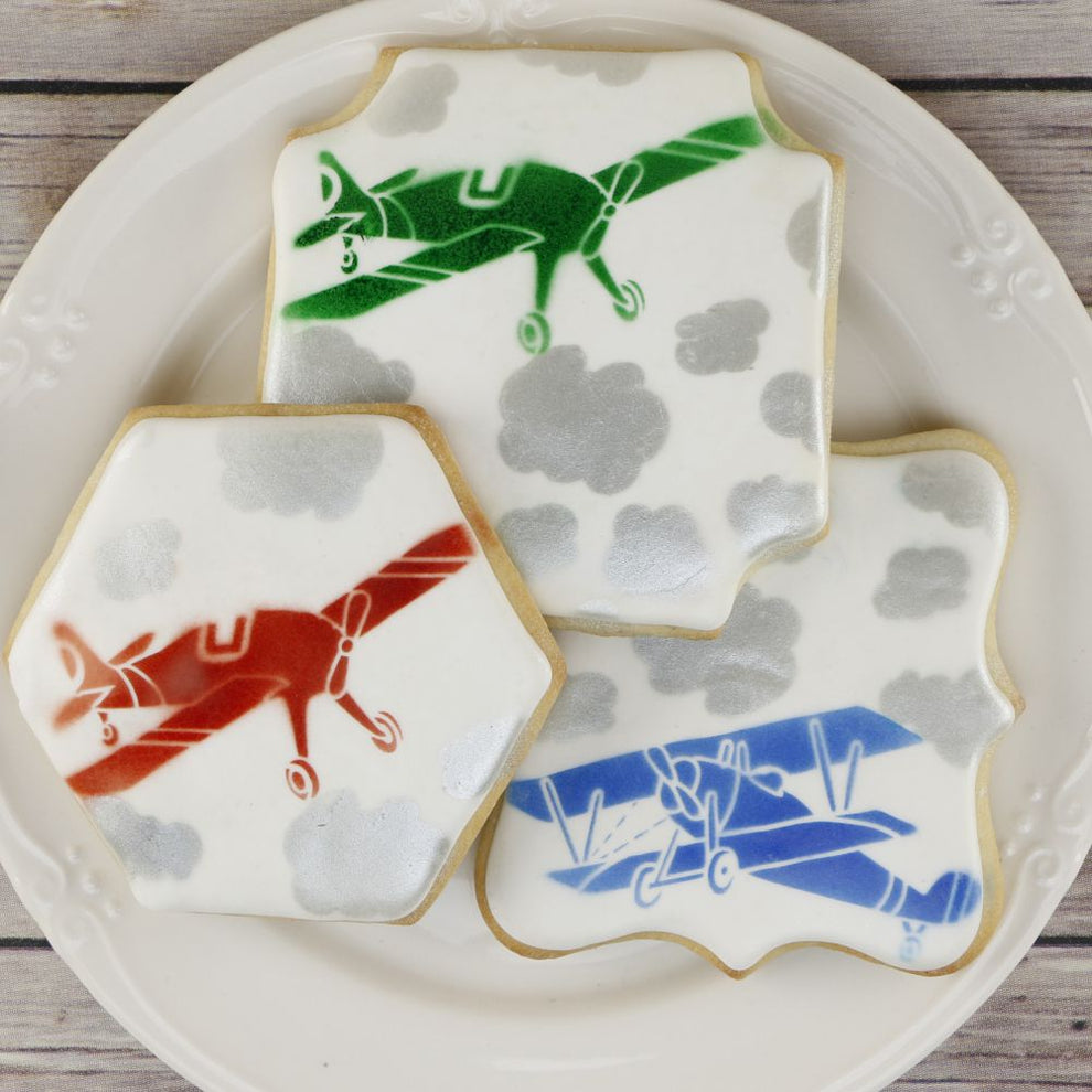 Clouds Stencil for Cookies - Confection Couture Stencils