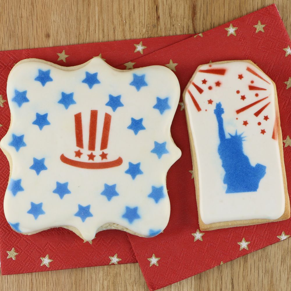Patriotic Accent Cookie Stencil